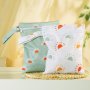 2-Pack Wet Dry Bags For Swimmers Gym Clothes And Diaper Storage - Polyester Fiber Waterproof Snap Handle For Easy Carrying Applicable For Ages 14+
