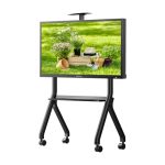 Sylvox Rolling Tv Stand For 43-55 Inch Outdoor Tvs Mobile Tv Cart Floor Tv Stand Max Load 88LBS 360 Locking Wheels Max Vesa 700X