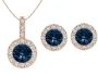 Rachel Set - Swarovski Montana Crystal Rosegold