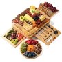 Bamboo Charcuterie Boards Gift Set - Simple Meat And Cheese Board Set With Charcuterie Board Accessories Valentines Day Gifts For Her Unique House W