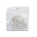 Fashion Hair Dreadlock Beads 50 Pack - Silver