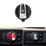 Car Headlight Switch Button Knob Cover Trim 6131 6932 796 For Bmw X1 2009-2015 Left Driving Black