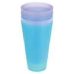 Milky Plastic Tumbler 600ML 4 Piece