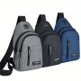 1PC Multi-purpose Polyester Sling Backpack - Waterproof Crossbody Bag For Outdoor Travel And Work Unisex Design