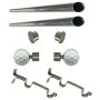 Matoc 25MM Double Curtain Pole Set -silver -dbl Extend Brkts -crystal Ball Finials -1.5M