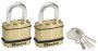 Padlock Laminated Brass 45MM 2 Keyed Alike 2PC Excell Master Lock