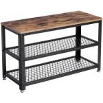 Bragg Houston 3-TIER Shoe Rack Bench Brown
