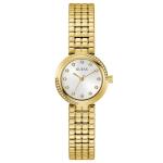 Guess Clara Goldtone Watch With Crystal Dial