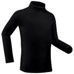 Kids' Thermal Ski Base-layer Top - Bl 500 - Black