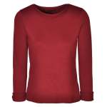 Fine Knit Basic Top - Red Free