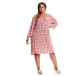Donnay Plus Size Check Bodywear Sleepshirt - Pink
