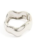 Silver Organic Thick Wave Bangle