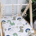 Changing Mat Cover Dinosaur Boy Mos Olive Green Set