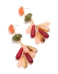Goldair Gold Multicoloured Beaded Droplet Earrings