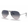 Aviator Large Metal Unisex Sunglasses In Gunmetal - Gunmetal / Onesize