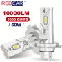 2PCS Newest Car LED Headlight H4 50W H7 Headlight 12000LM 6500K Car Lights Fog Lights