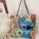 Spacious Animal Print Canvas Tote - Durable Nylon Fixed Strap Open Top Design For Everyday Use