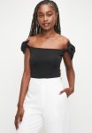 Bardot Bow Bodysuit - Black