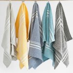 Small Contemporary Towel Variegated Stripes 45X60CM