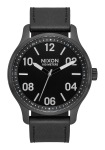 Nixon Patrol Leather Watch - Black Silver Black
