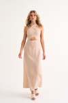 Ella Tie Back Linen Blend Dress - XL