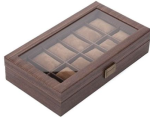 10 Slots Watch Box Organizer Wood Grain