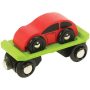 Bigjigs Wooden Train Car Carriage With Car