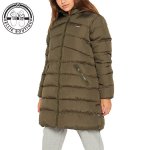 Jeep Ladies Longer Puffer Jacket - Olive - 3XL