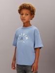 Calvin Klein Boys Varsity Graphic T-Shirt In Blue - Blue 16