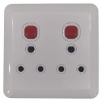 Lear Double Socket 100X100MM Plastic Dedicated