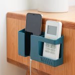 Sleek Wall-mounted Remote Control Holder - Versatile Storage Bracket For Home Decor Kitchen Bathroom & Bedroom Accessories