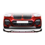 Bmw X3 G01 Front Bumper Lip 4 Piece Gloss Black With Red 18+