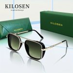 Kilosen Retro Punk Metal Frame Hippie Square Fashion Glasses For Men Women Outdoor Party Vacation Travel Driving Decors Photo Props