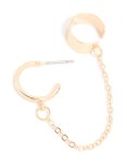 Goldair Gold Chain Link Hoop & Cuff Earring