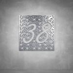 House Number D10 - 800 X 800 Rusted Steel No