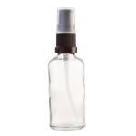 50ML Clear Glass Aromatherapy Bottle With Serum Pump - Black 18 410