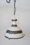 White Metal Distressed Electric Hanging Lamp 50X43CM