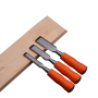 3 Piece Chisel Set Orange Circular Handle Wood