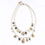 Multi Heart Paperclip Chain Necklace - Gold Free