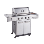 Jupiter Hybrid Braai - 4 Burners - Stainless Steel - Gas briquettes
