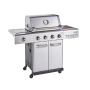 Jupiter Hybrid Braai - 4 Burners - Stainless Steel - Gas/briquettes