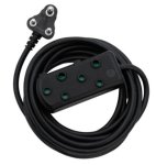 Switched Heavy Duty Sbs Extension Leads 2 X 16A Socket 20M - Black