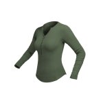 Ladies L S Wayfare Top - Olive - 2XL