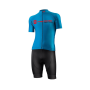Junior Cycling Kit Bermuda Blue/red Jersey & Shorts Set Age 1213 130 Cm