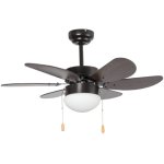 Bright Star Lighting 76CM Pull Chain Ceiling Fan - Black White