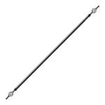3M Smte Charcoal Expandable Single Curtain Rod With Twisted Cage Finial With Keychain