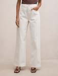 Nicki Petite Mid Rise Straight Jeans - 16 Off White