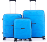 PIERRE CARDIN Montpellier Luggage Spinner 3 Piece Set Sky Blue