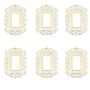 Decor 6PCS Blank Unfinished Wooden Picture Frames With A Rope -15CM