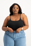 Mindy Strappy Bodysuit - Black - 2XL